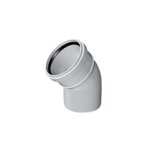 მუხლი 110მმ 45* +GF+ (PVC) — საკანალიზაციო მილი